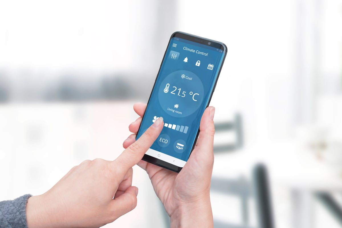 Application smartphone pour régler la ventilation et suivre l'humidité du logement