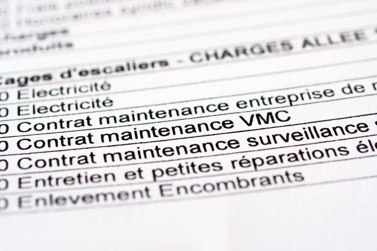 Contrat de maintenance VMC dans le décompte des charges de copropriété