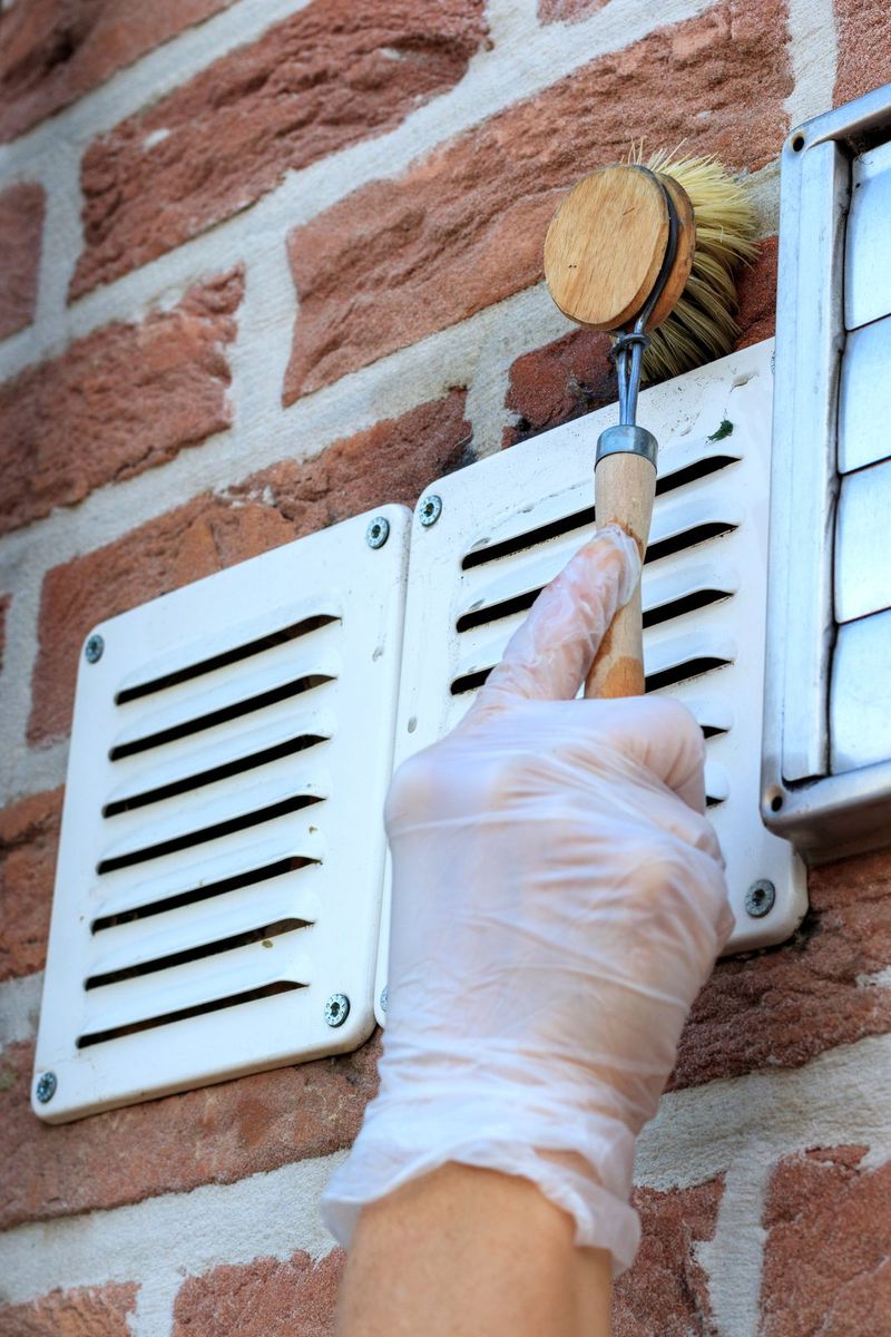 Nettoyage d'une grille de bouche de ventilation